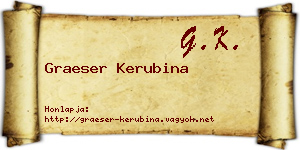 Graeser Kerubina névjegykártya